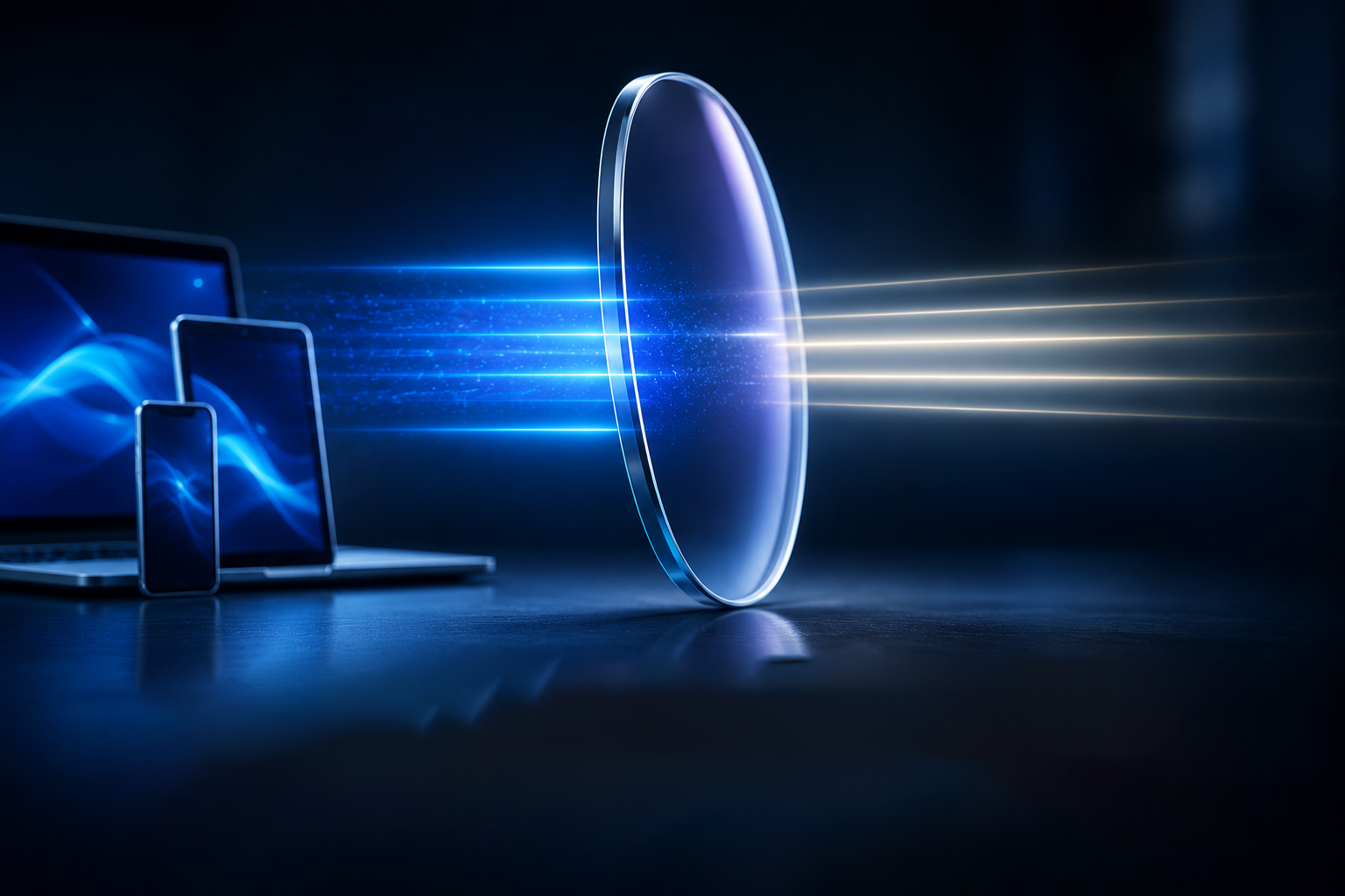 Blue filter lens technology