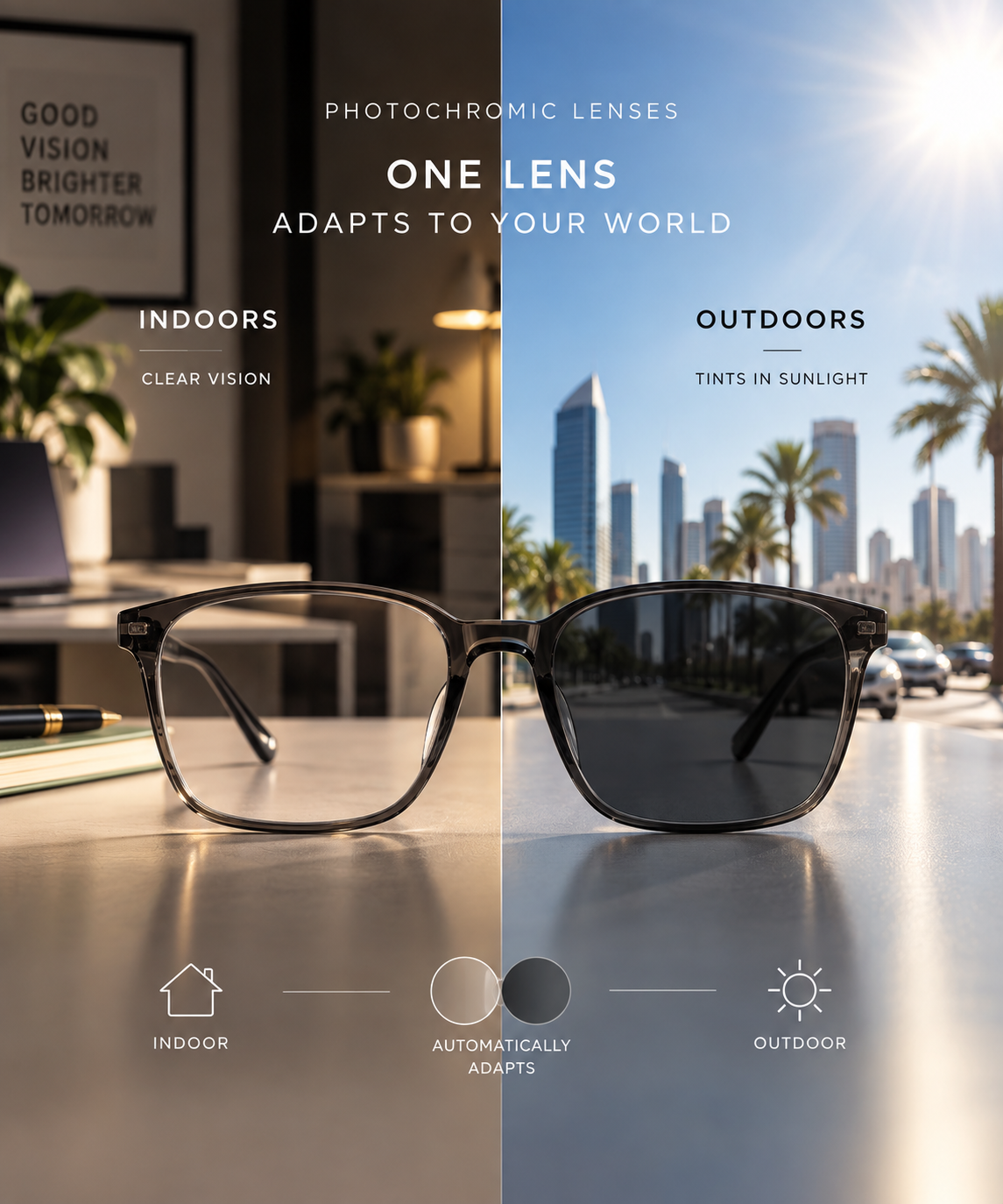 Photochromic Indoor and Outdoor