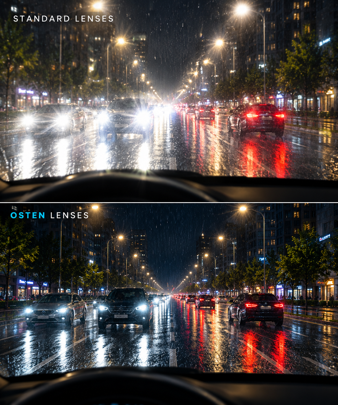 Wet road driving